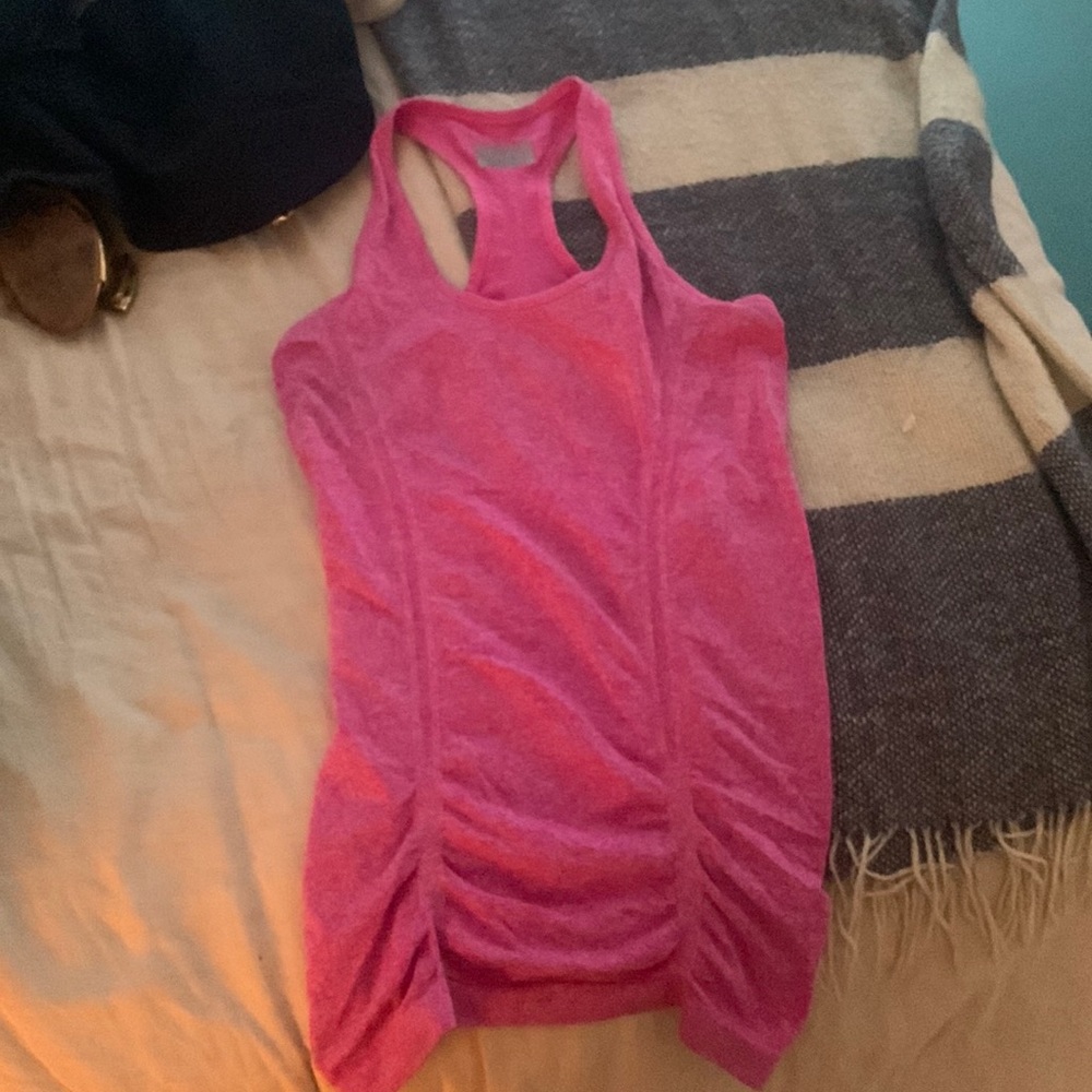Athleta hot pink workout top size small